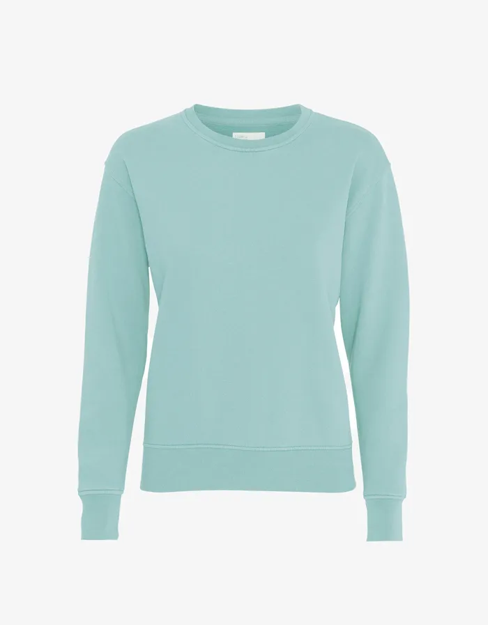 Crewneck Sweatshirts Colorfulstandard Women Women Classic Organic Crew 8211 Teal Blue