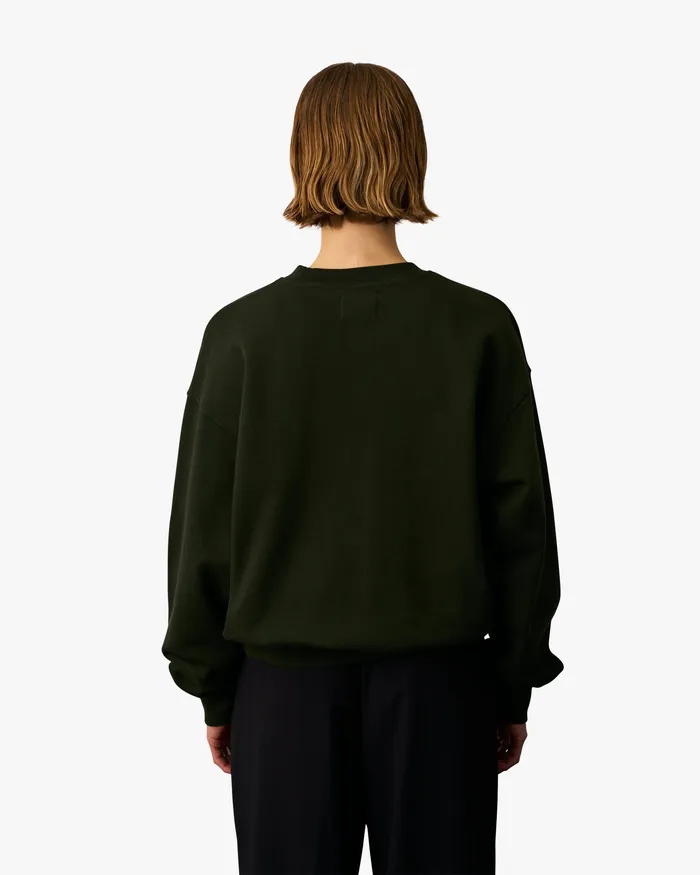 Crewneck Sweatshirts Organic Oversized Crew 8211 Hunter Green 8211 Colorfulstandard Women