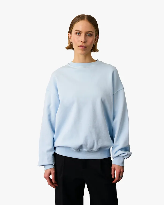 Crewneck Sweatshirts Women Organic Oversized Crew 8211 Magenta Blaze Colorfulstandard