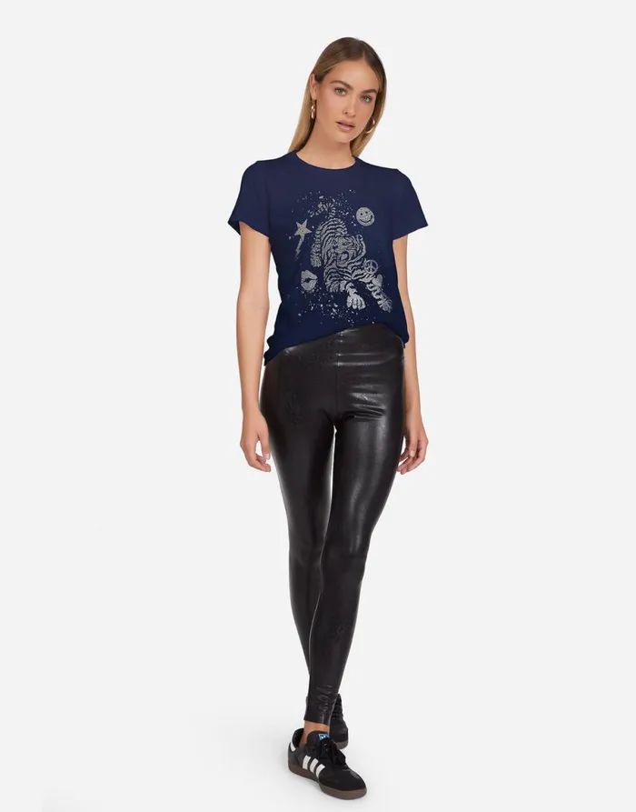 Croft Tiger Elements Navy Ombre Women039s Lauren Moshi Short Sleeve