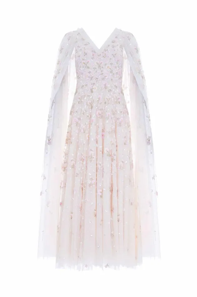 Dahlia Ditsy Ankle Gown Champagne Women Needle and Thread Dresses