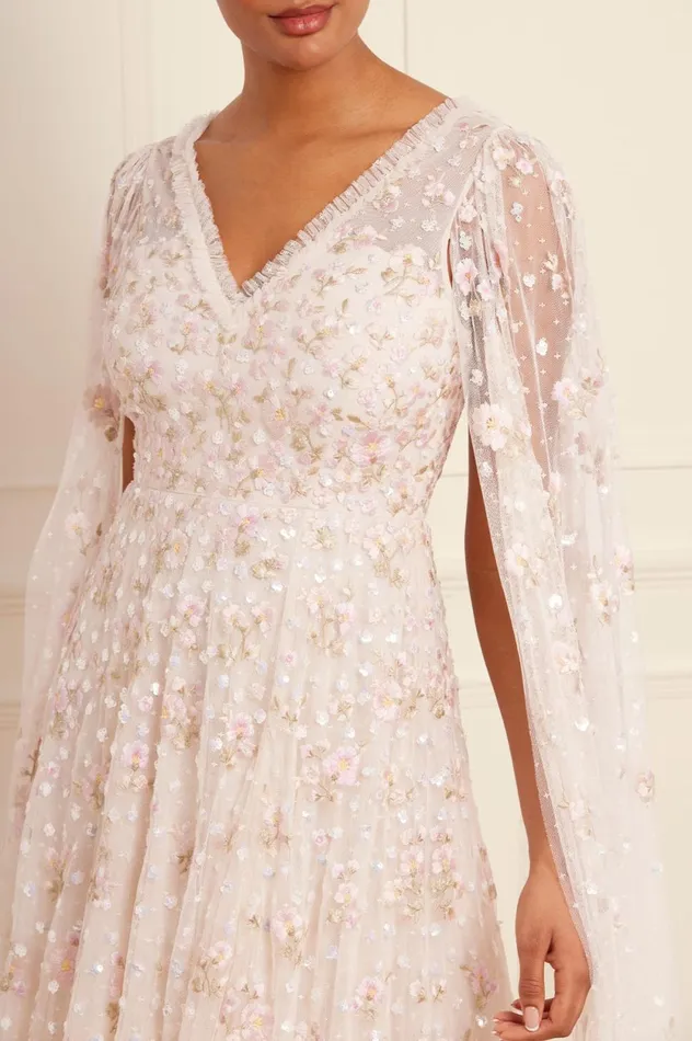 Dahlia Ditsy Ankle Gown Champagne Women Needle and Thread Dresses