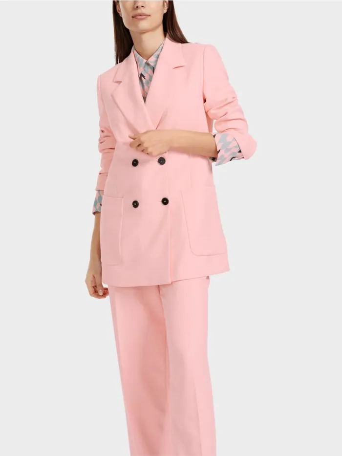 Damen Marc Cain Blazer Blazer Im CrinkleLook Soft Powder Pink