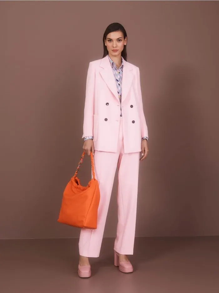 Damen Marc Cain Blazer Blazer Im CrinkleLook Soft Powder Pink