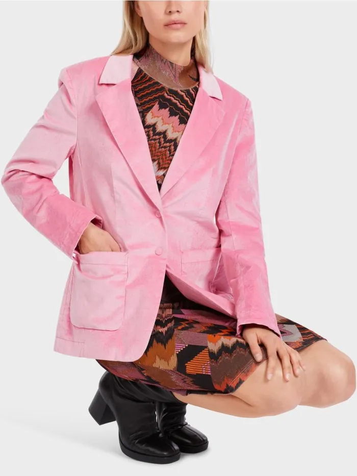 Damen Marc Cain Blazer Blazer Im Weichen Material Bright Orchid