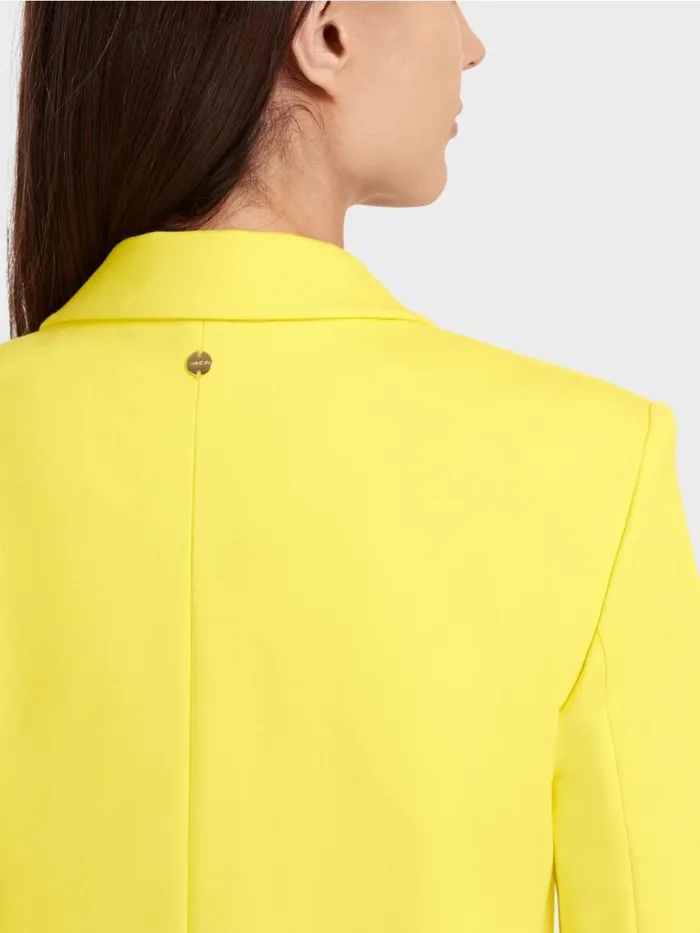 Damen Marc Cain Blazer Blazer Mit Wiener Nhten Soft Lemon