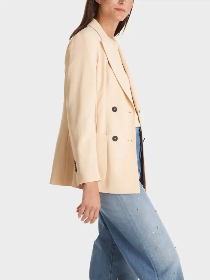 Damen Marc Cain Blazer Langer Blazer Dark Cream