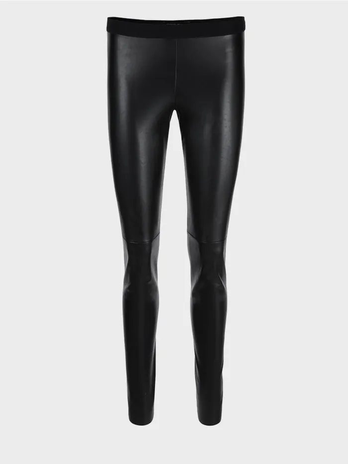 Damen Marc Cain Hosen Leggings Aus Kunstleder Black