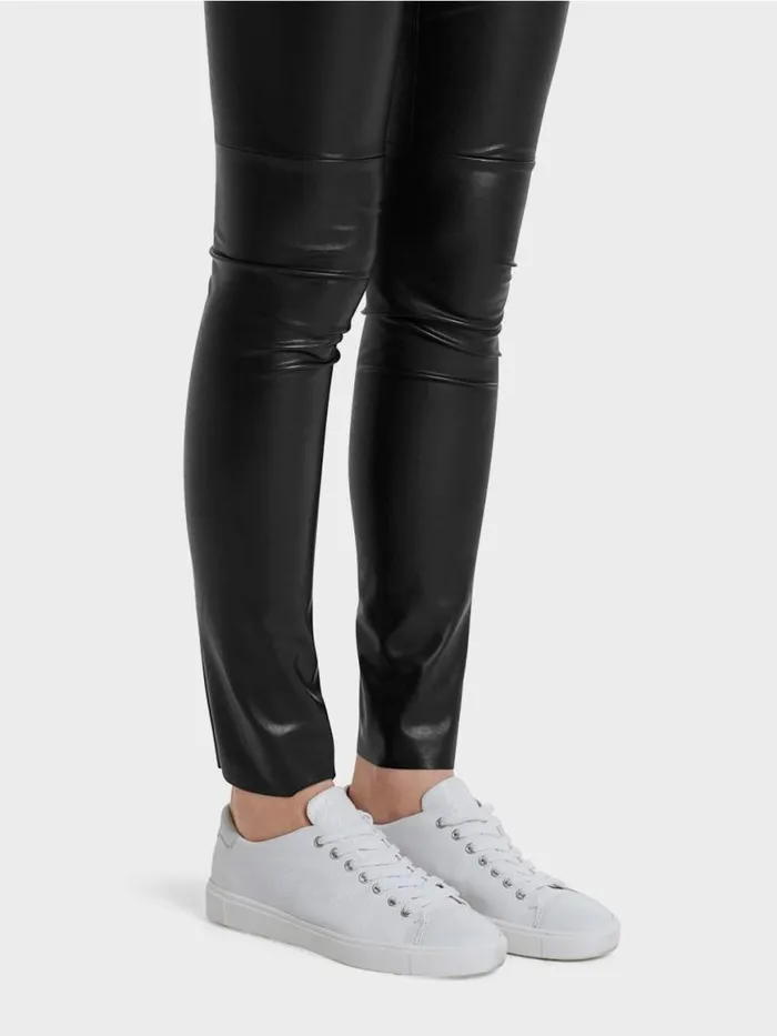 Damen Marc Cain Hosen Leggings Aus Kunstleder Black