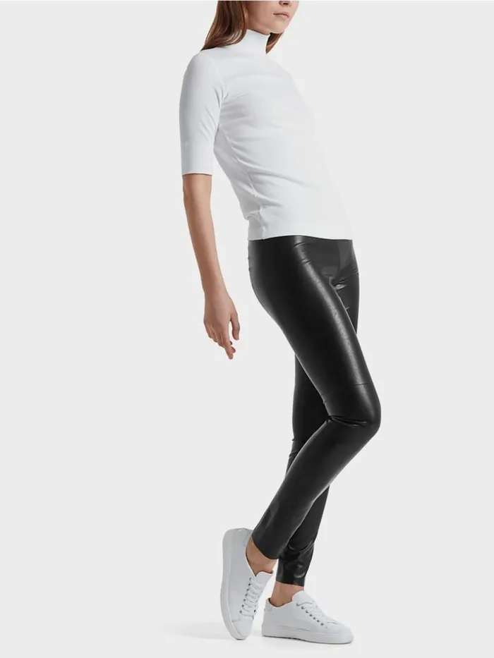 Damen Marc Cain Hosen Leggings Aus Kunstleder Black