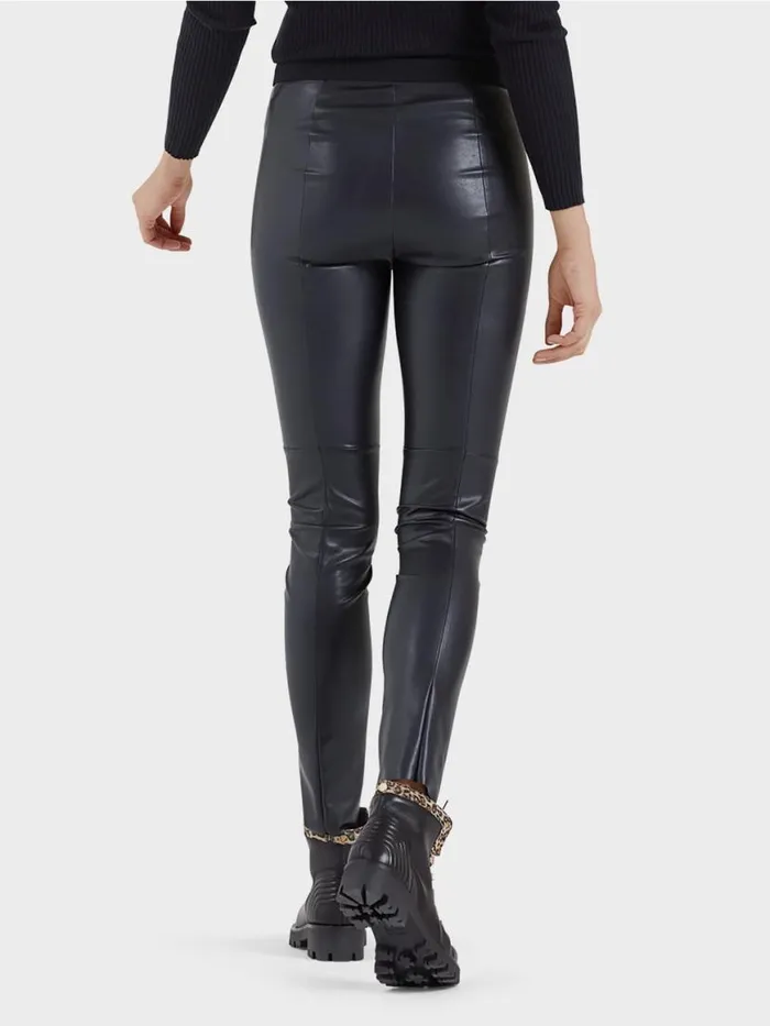 Damen Marc Cain Hosen Leggings Aus Kunstleder Midnight Blue