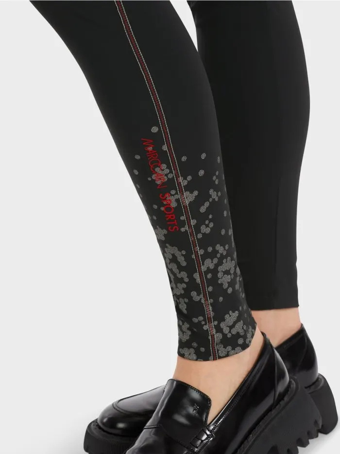 Damen Marc Cain Hosen Leggings Mit Ziernhten Black