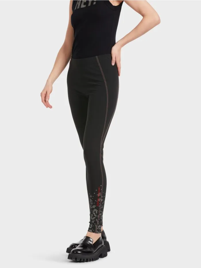 Damen Marc Cain Hosen Leggings Mit Ziernhten Black