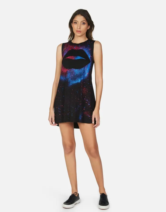 Deanna Galaxy Lip Black Galaxy Splatter Women039s Lauren Moshi Dresses