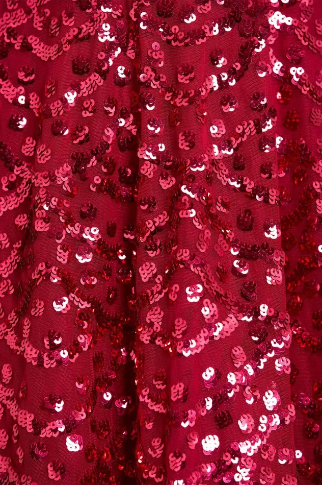 Deco Dot Ankle Gown Red Women Needle and Thread Dresses