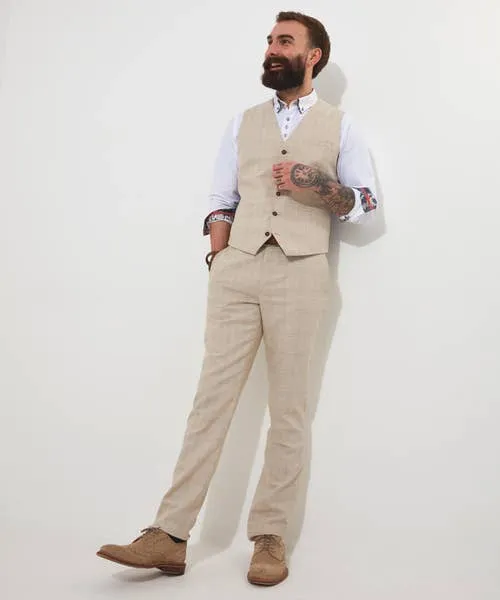 Delightful Check Waistcoat Cream Apparel Coats and Jackets Joebrowns Delightful Check Waistcoat Cream Apparel Coats and Jackets Joebrowns