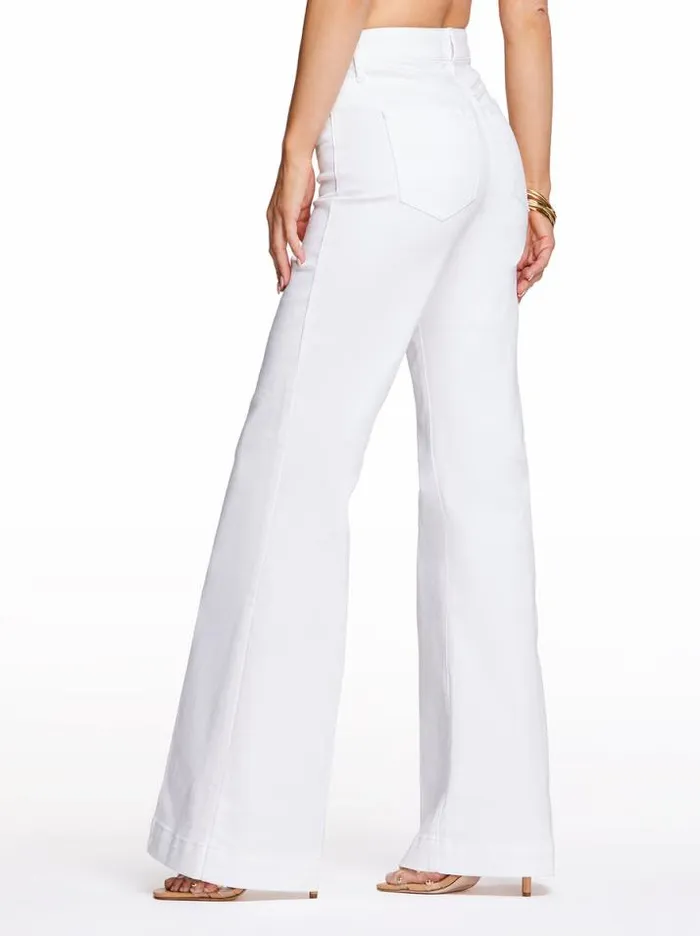 Denim Clothing Jessica Simpson True Love Wide Leg Trouser Jeans In White