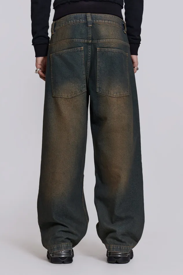 Denim Men Jaded London Shop Sand Tint Colossus Jeans