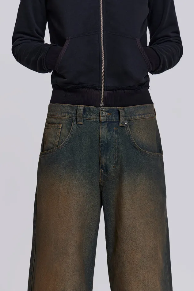 Denim Men Jaded London Shop Sand Tint Colossus Jeans