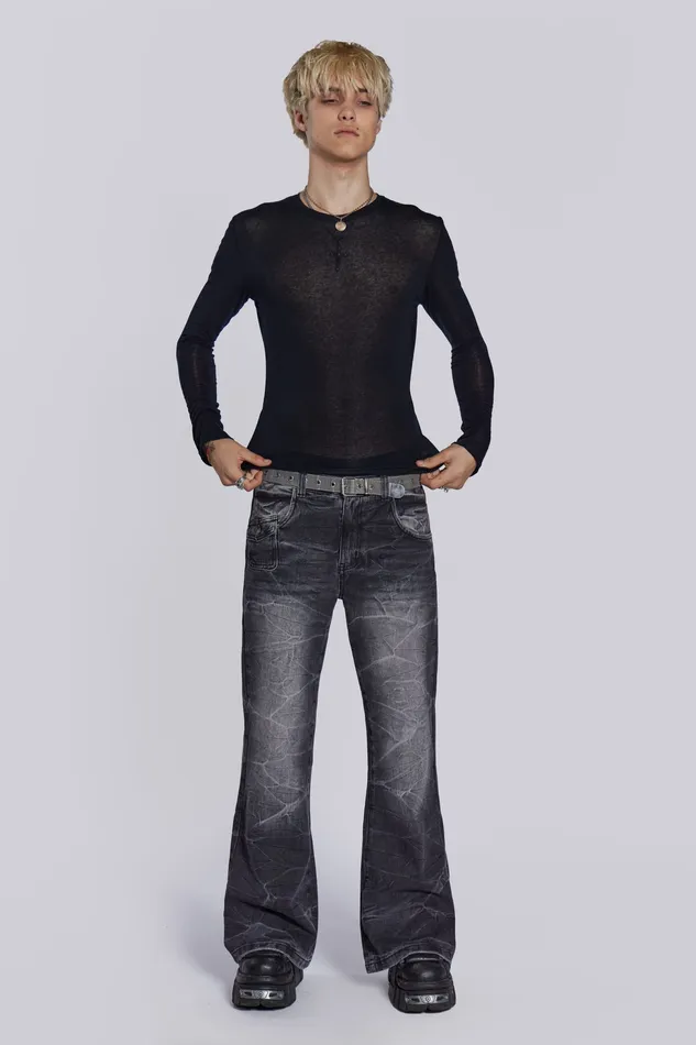 Denim Shop Black Crease Blaze Jeans Jaded London Men