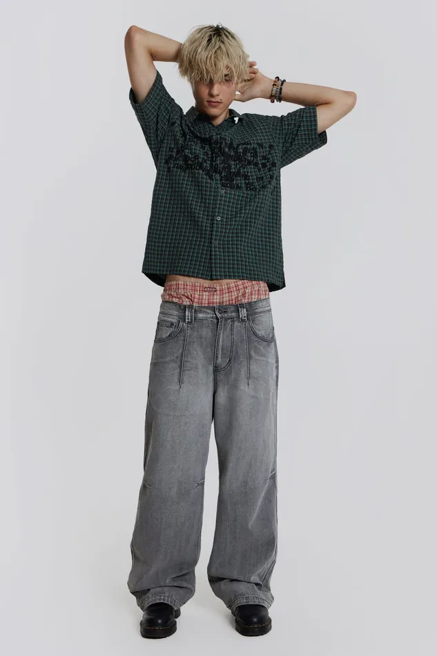 Denim Shop Grey Acid Razor Jeans Jaded London Men