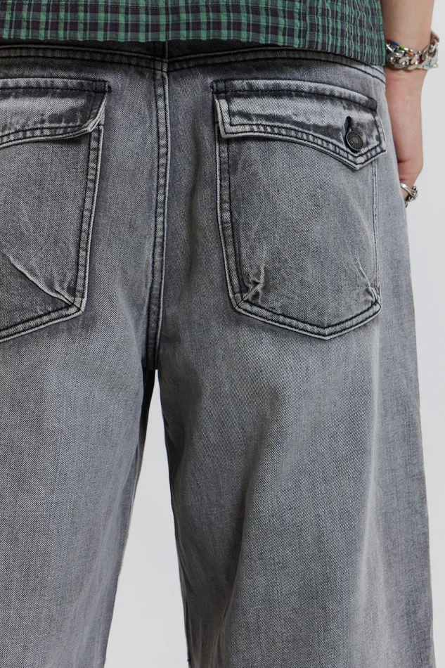 Denim Shop Grey Acid Razor Jeans Jaded London Men