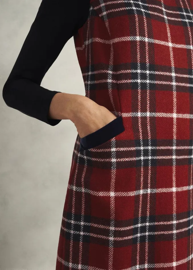 Dresses and Jumpsuits Women HOBBS Amaris Wool Dress Red Multi