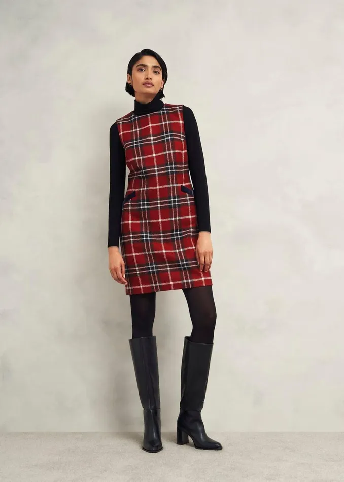 Dresses and Jumpsuits Women HOBBS Amaris Wool Dress Red Multi
