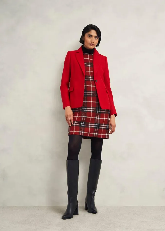Dresses and Jumpsuits Women HOBBS Amaris Wool Dress Red Multi