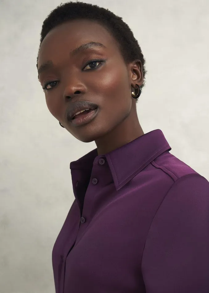 Dresses and Jumpsuits Women HOBBS Arianne Satin Dress Regal Purple