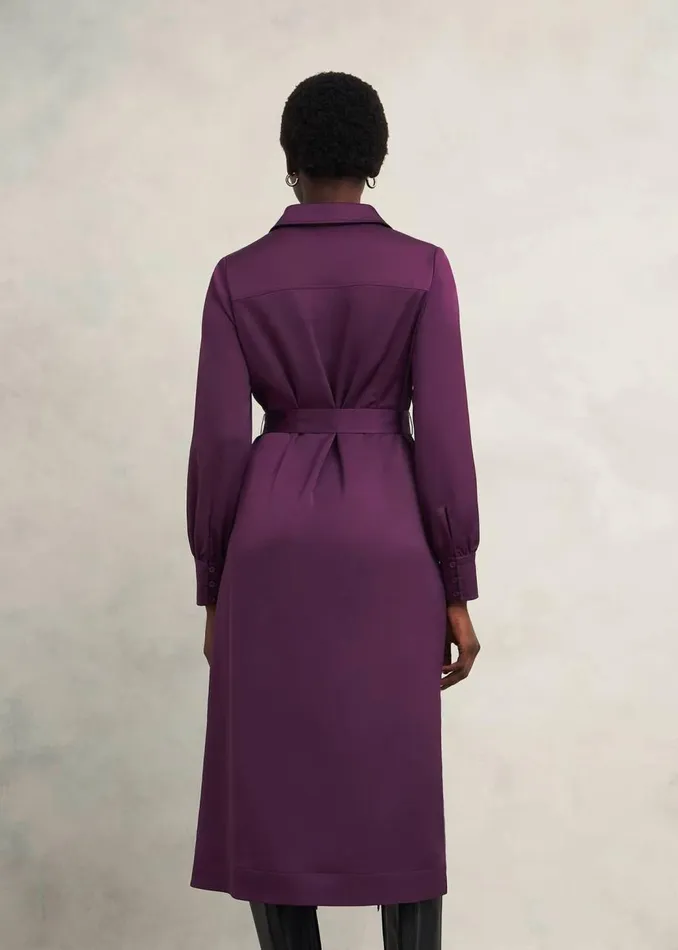 Dresses and Jumpsuits Women HOBBS Arianne Satin Dress Regal Purple