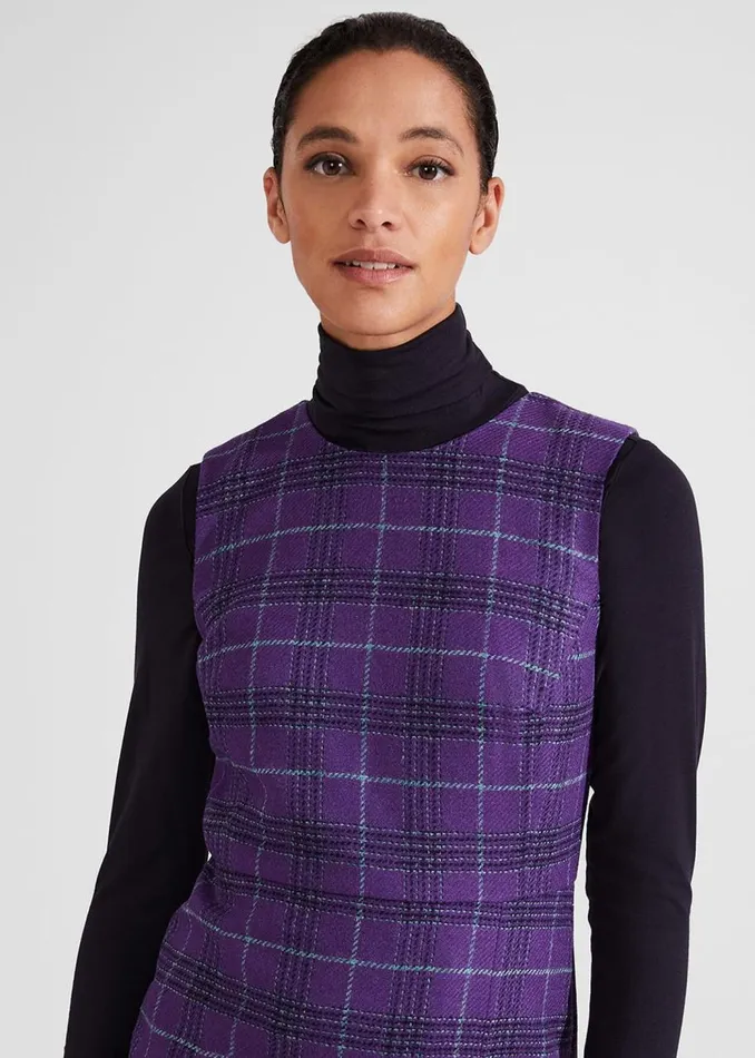 Dresses and Jumpsuits Women HOBBS Avery Wool Dress Purple Multi