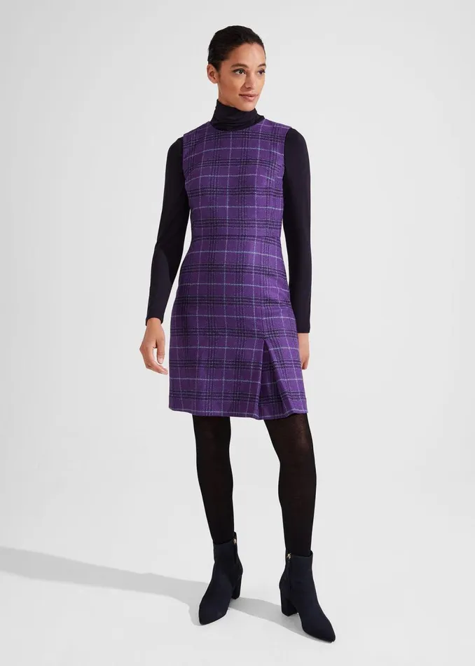 Dresses and Jumpsuits Women HOBBS Avery Wool Dress Purple Multi