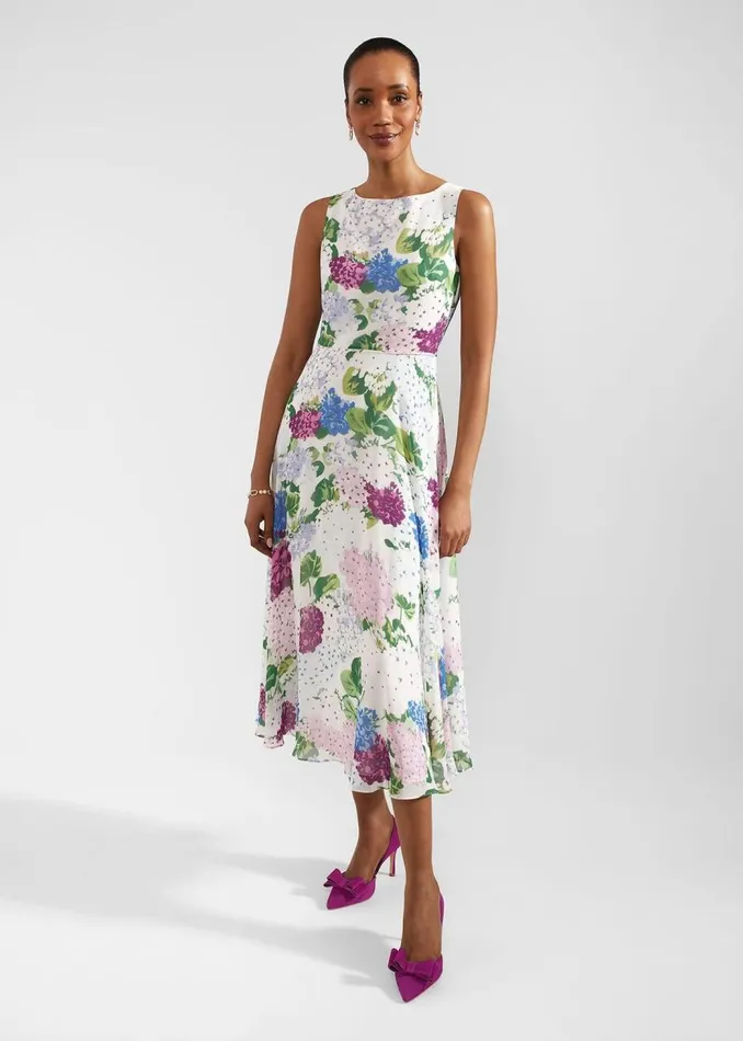 Dresses and Jumpsuits Women HOBBS Carly Floral Dress Ivory Multi