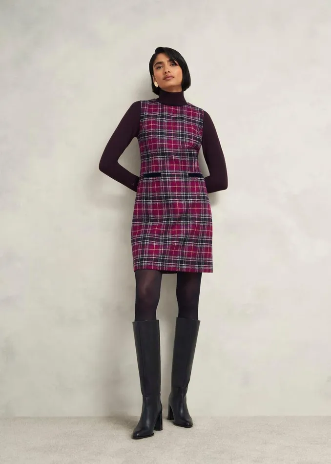 Dresses and Jumpsuits Women HOBBS Margot Wool Dress Pink Multi