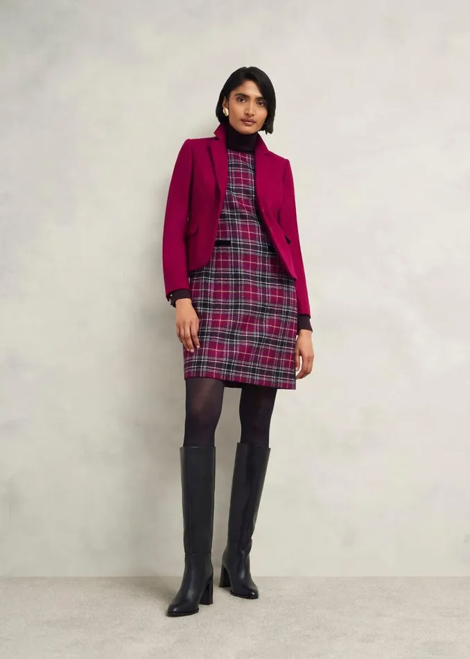 Dresses and Jumpsuits Women HOBBS Margot Wool Dress Pink Multi
