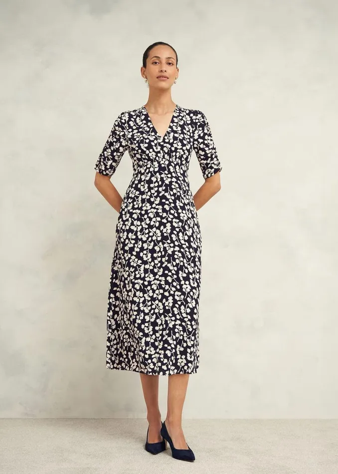 Dresses and Jumpsuits Women HOBBS Petite Bonnie Dress Navy Cream