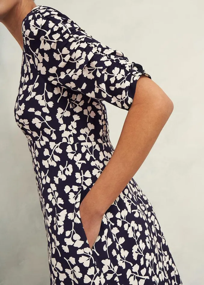 Dresses and Jumpsuits Women HOBBS Petite Bonnie Dress Navy Cream