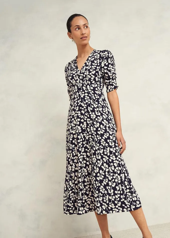 Dresses and Jumpsuits Women HOBBS Petite Bonnie Dress Navy Cream