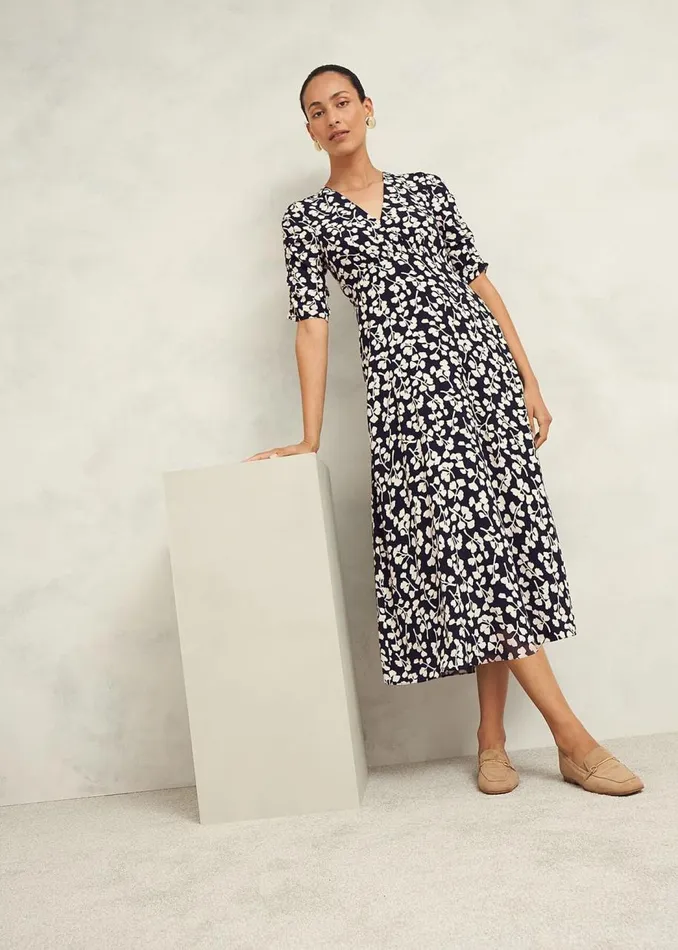 Dresses and Jumpsuits Women HOBBS Petite Bonnie Dress Navy Cream