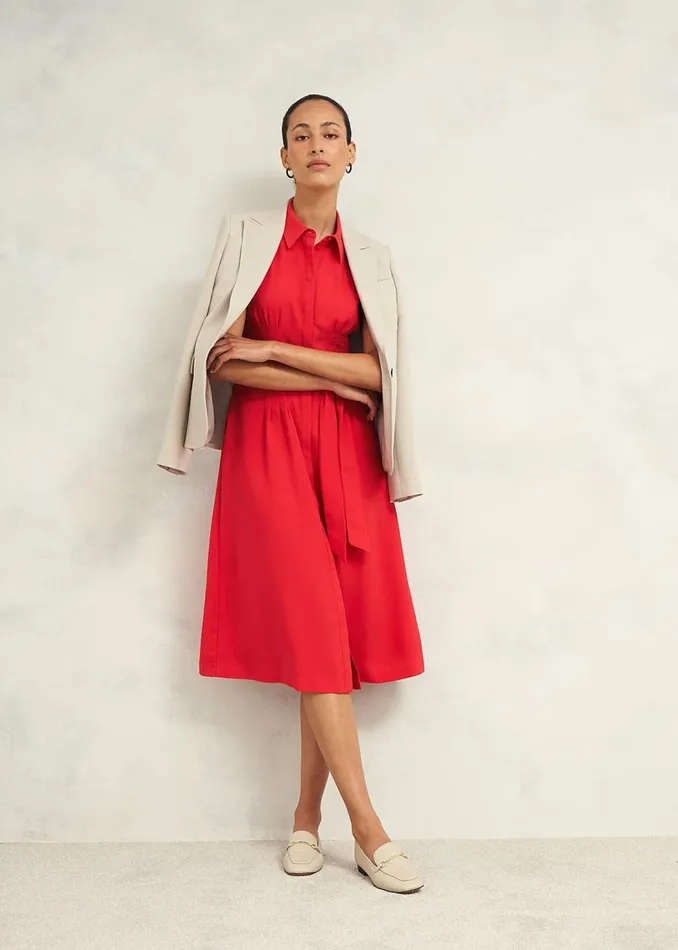 Dresses and Jumpsuits Women HOBBS Petite Sandra Dress Begonia Red