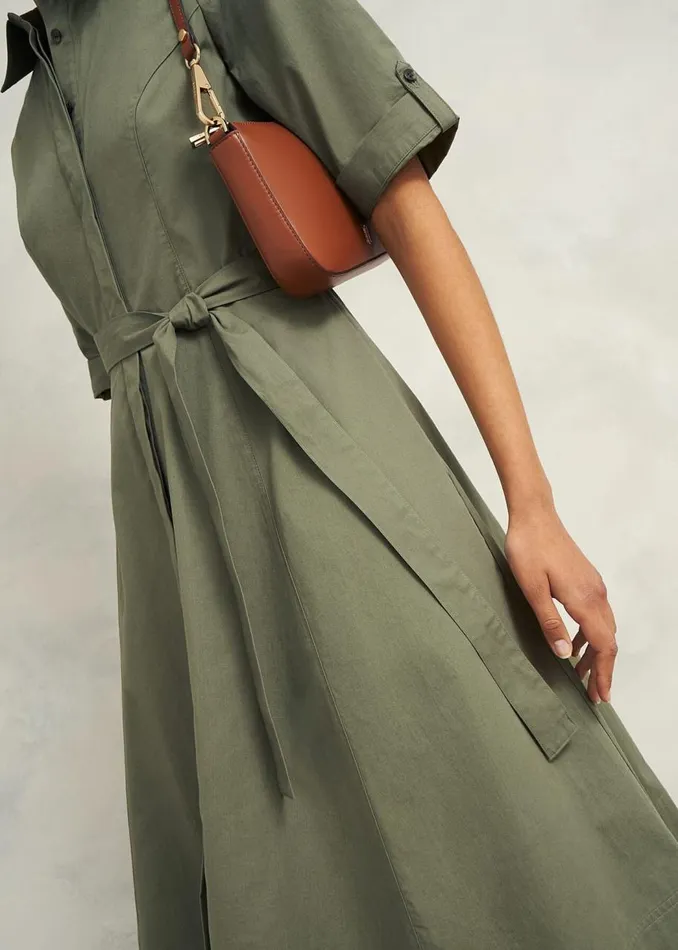 Dresses and Jumpsuits Women HOBBS Riley Cotton Dress Sage Green