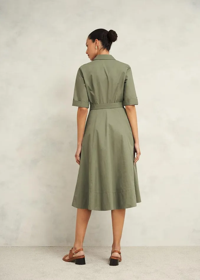 Dresses and Jumpsuits Women HOBBS Riley Cotton Dress Sage Green
