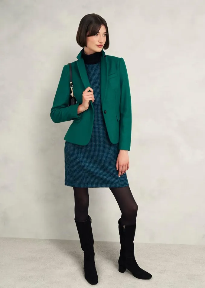 Dresses and Jumpsuits Women HOBBS Sariah Wool Dress Green Multi