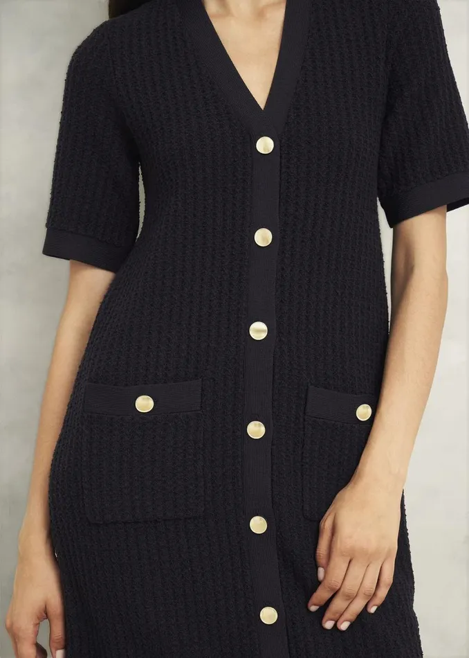 Dresses and Jumpsuits Women HOBBS Tatton Cotton Blend Knitted Dress Black