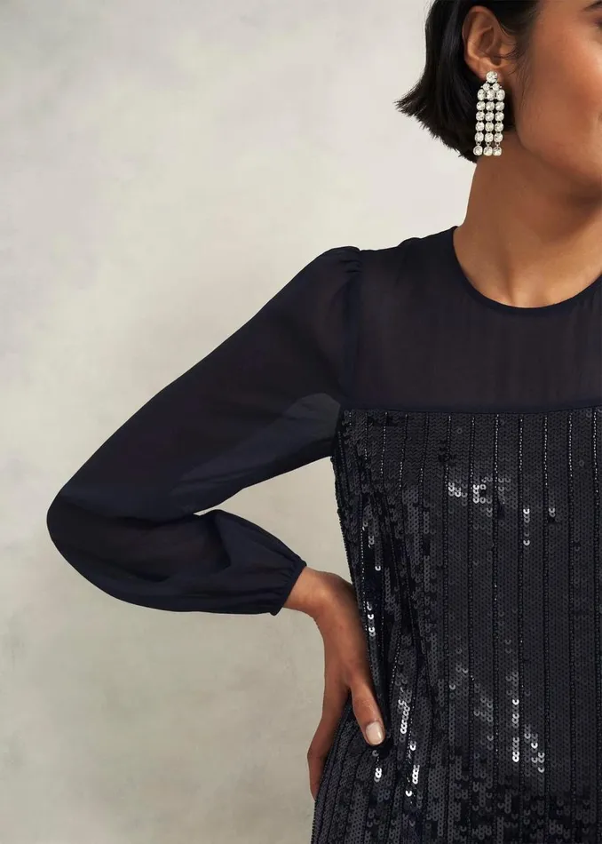 Dresses and Jumpsuits Women HOBBS Zariah Sequin Dress Hobbs Black
