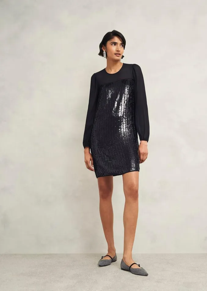 Dresses and Jumpsuits Women HOBBS Zariah Sequin Dress Hobbs Black