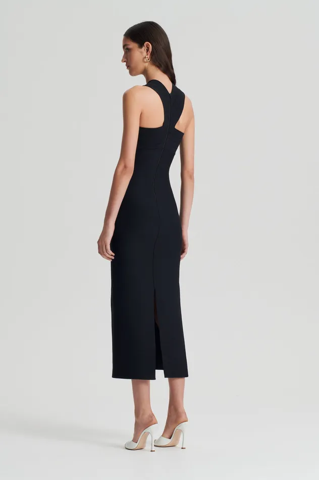 Dresses CREPE KNIT STRAPPING DRESS BLACK Scanlan Theodore Women