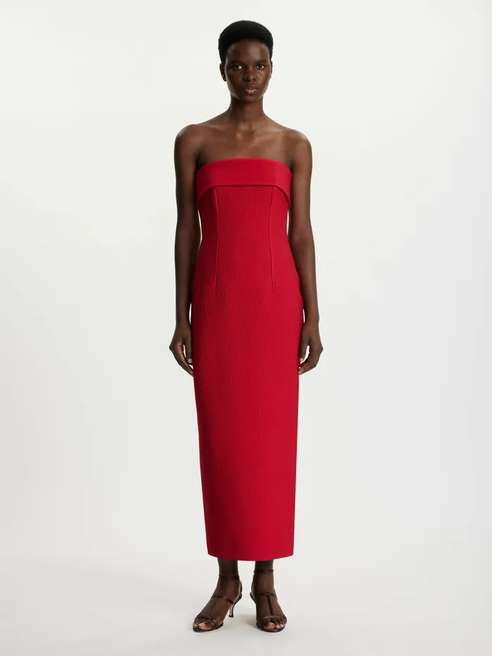 Dresses Emilia Wickstead Women Keeley Dress In Bright Red Cloque