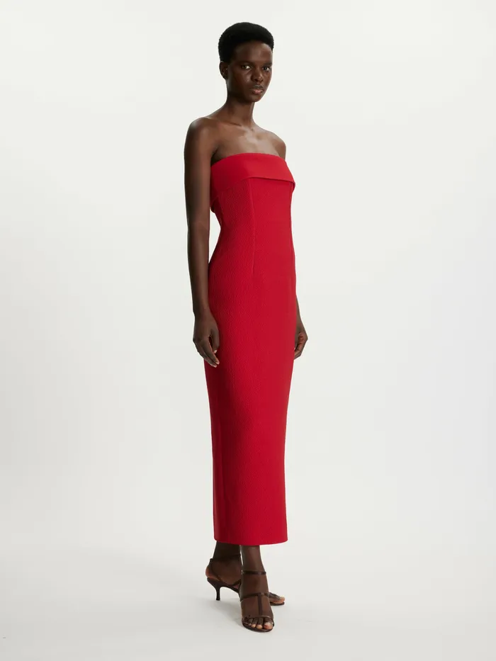 Dresses Emilia Wickstead Women Keeley Dress In Bright Red Cloque
